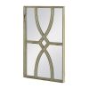 Distressed White Wood Wall Mirror Set of 2