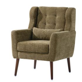 Mid-Century Chenille Lounge Arm Chair