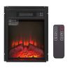 18in Electric Fireplace Insert, 1400W, Black
