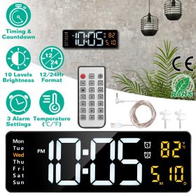 15.7in LED Digital Wall Clock with Remote