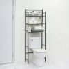 Over-the-Toilet Steel Storage Shelf, Black