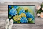 Hydrangeas Watercolor Welcome Doormat