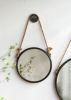 Round Mirror with Grey Metal Rope Frame