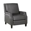 Push Back Reclining Chair, Grey