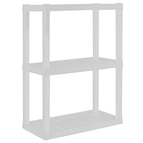 3-Tier Plastic Garage Storage Shelving Unit, White