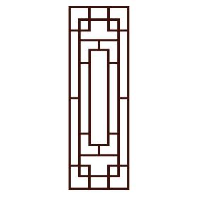 Chinese Redwood Lattice Frosted Window Film, Style 5