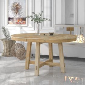 Farmhouse Round Extendable Dining Table