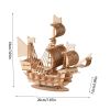 3D Wooden Sailboat Puzzle for Adults