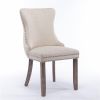 Wing-Back Dining Chair, Beige, Set of 2
