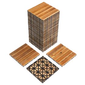 Interlocking Wood Deck Tiles, Set of 27