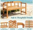 2-Seater Outdoor Garden Bench Acacia Wood with Backrest And Armrests for Garden Patio Furniture
