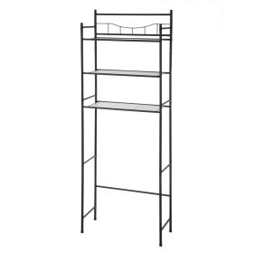 Over-the-Toilet Steel Storage Shelf, Black