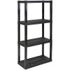 4-Tier Plastic Garage Storage Shelf, Black