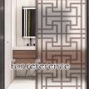 Chinese Redwood Lattice Frosted Window Film, Style 1