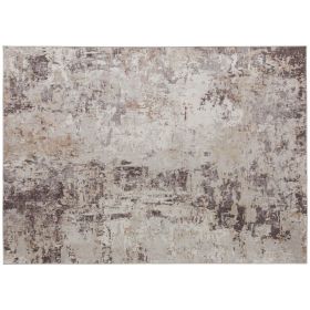 4x6 Modern Abstract Washable Rug, Mixed Brown