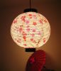 Japanese Floral Paper Lantern, White