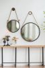 Round Mirror with Grey Metal Rope Frame