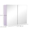 Wall-Mounted Bathroom Mirror Cabinet, Lilac
