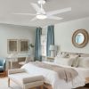48in LED Integrated Ceiling Fan, White Blades