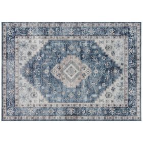 4x6 Vintage Washable Rug, Blue