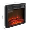 18in Electric Fireplace Insert, 1400W, Black