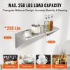 12x36in Stainless Steel Floating Wall Shelf