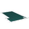 Inground Pool Safety Cover, 20 ft x 38 ft Rectangular Winter Pool Cover with Right Step, Triple Stitched, High Strength Mesh PP Material