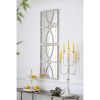 Distressed White Wood Wall Mirror Set of 2