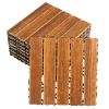 Interlocking Wood Deck Tiles, Set of 27
