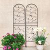 Metal Garden Trellis, Set of 4, Bird Design
