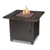 30in Bronze Propane Fire Pit with Lava Rocks
