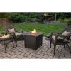 30in Bronze Propane Fire Pit with Lava Rocks