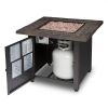 30in Bronze Propane Fire Pit with Lava Rocks