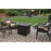 30in Bronze Propane Fire Pit with Lava Rocks