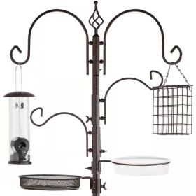 Complete Bird Feeder Set, Bronze Stand