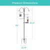 Complete Bird Feeder Set, Bronze Stand