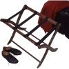 Wood Folding Luggage Rack, Medium Brown