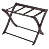 Wood Folding Luggage Rack, Dark Brown