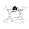 Wood Folding Luggage Rack, Dark Brown