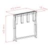 Wood Folding Luggage Rack, Dark Brown