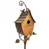 Copper Finish Metal Garden Birdhouse