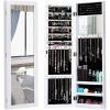 2-in-1 White Full Length Mirror Jewelry Organizer