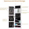 2-in-1 White Full Length Mirror Jewelry Organizer