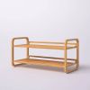 Bamboo 2-Shelf Stackable Shoe Rack, 8 Pairs