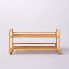 Bamboo 2-Shelf Stackable Shoe Rack, 8 Pairs