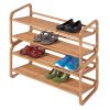 Bamboo 2-Shelf Stackable Shoe Rack, 8 Pairs