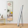 Modern Black Frame Floor Mirror, Stand or Wall