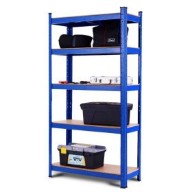 Blue Heavy Duty 5-Tier Adjustable Shelving