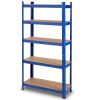 Blue Heavy Duty 5-Tier Adjustable Shelving