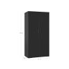 Black Steel Lockable Storage Cabinet